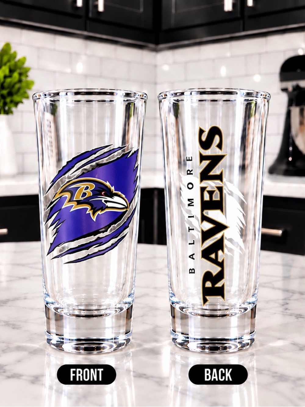 Purple Logo Pint Glass - Official Team Drinkware